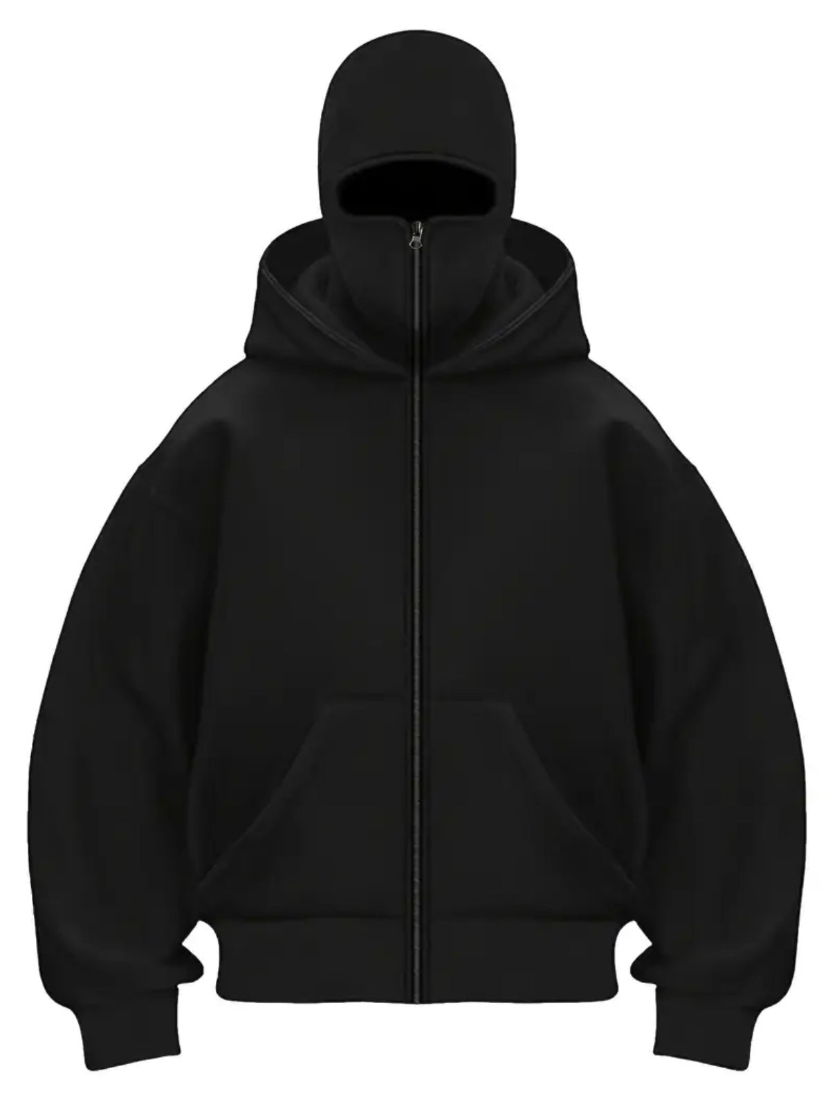 Drip Hoodie Maszkos Pulóver Fekete