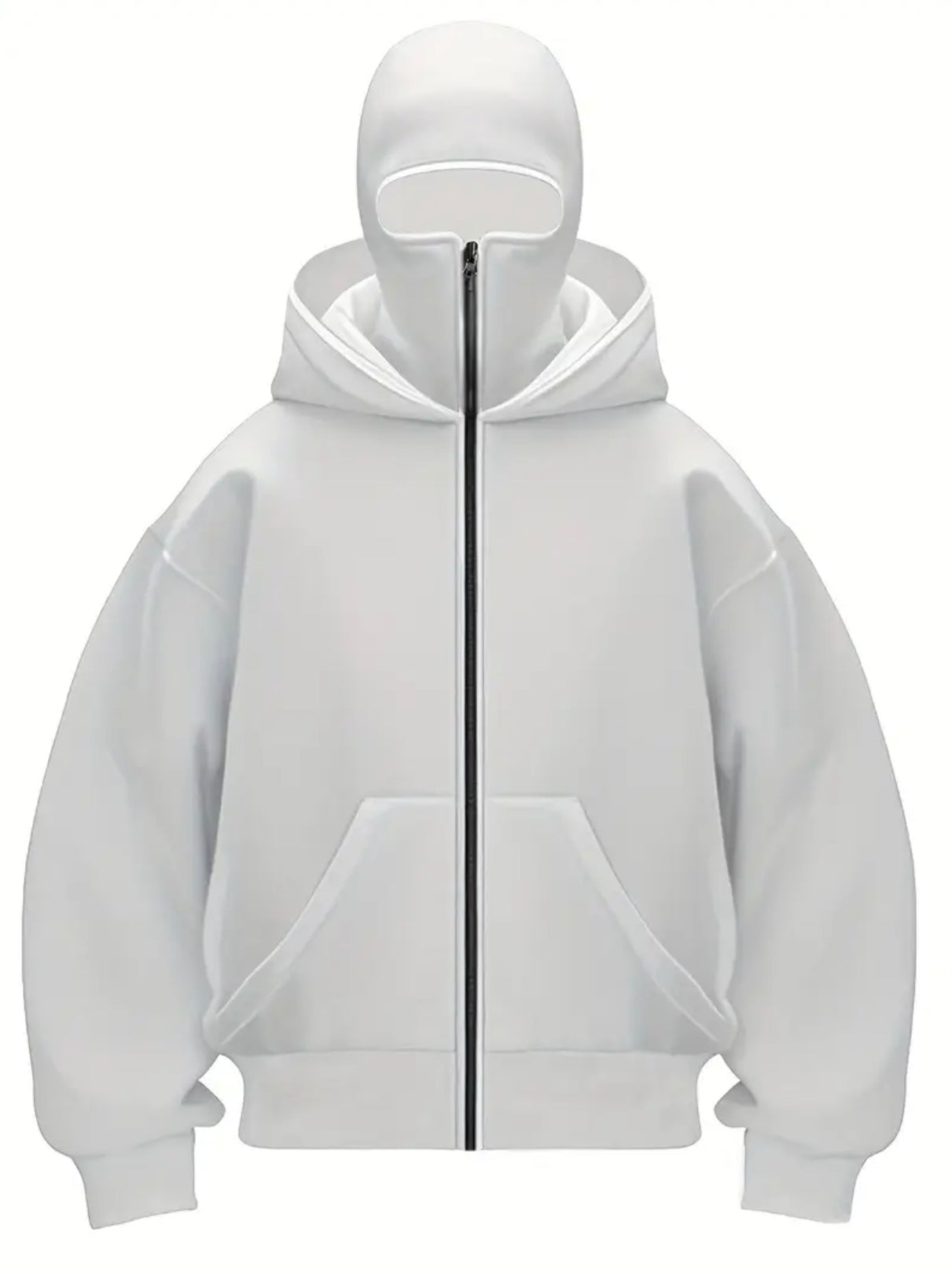 Drip Hoodie Maszkos Pulóver Fehér