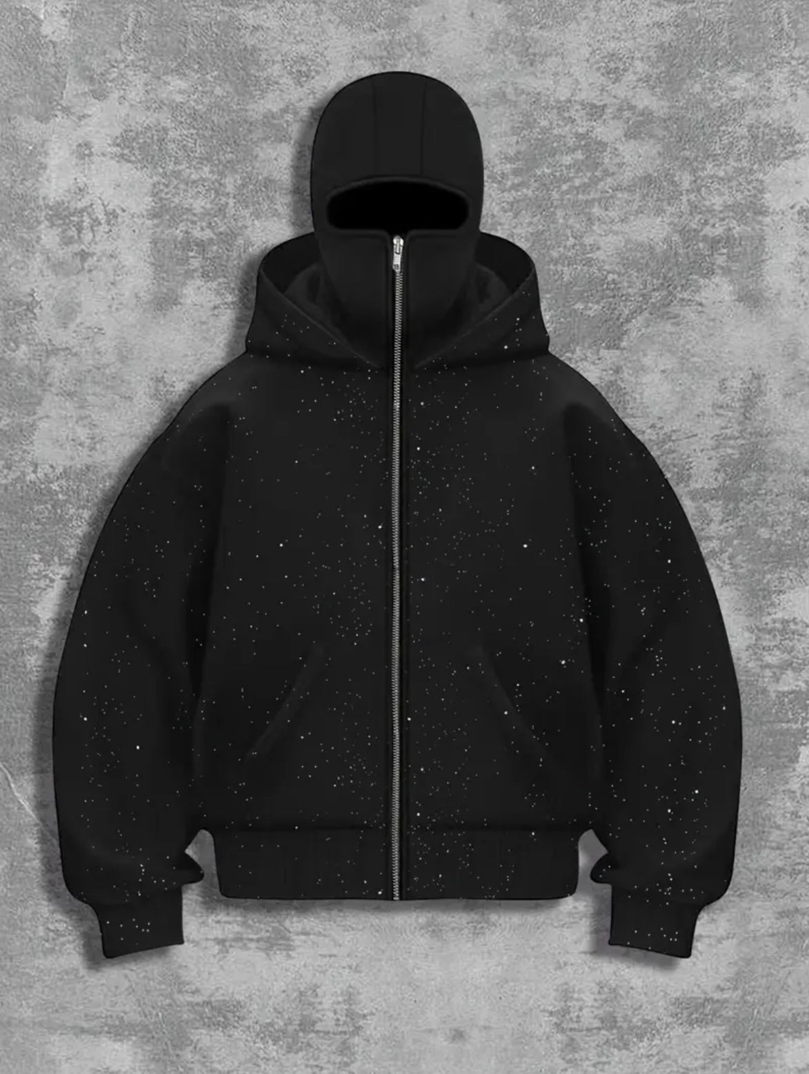 Drip Hoodie Stars Maszkos Pulóver Fényes