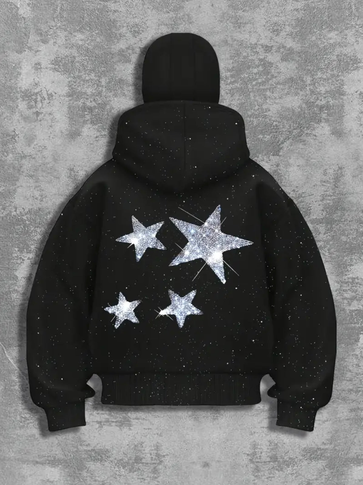 Drip Hoodie Stars Maszkos Pulóver Fényes