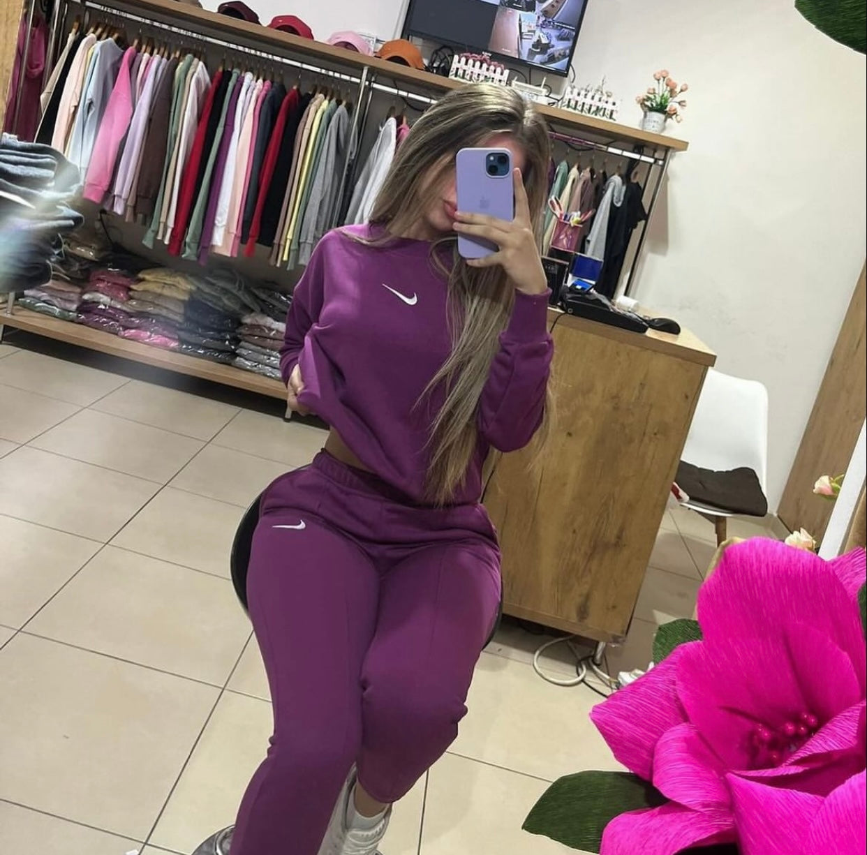 Nike Lila Szabadidő Szett