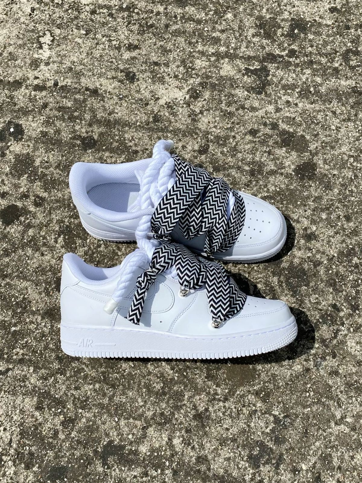 Nike Air Force 1 White White Lanvin Negru/Albă