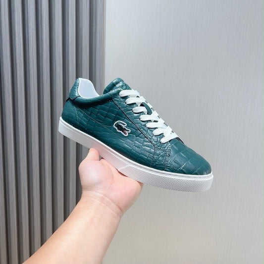 Lacoste Krokodil Bőr Cipő-Zöld
