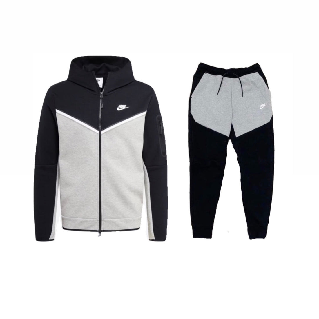 Set de încălzire Nike Tech Fleece negru-gri