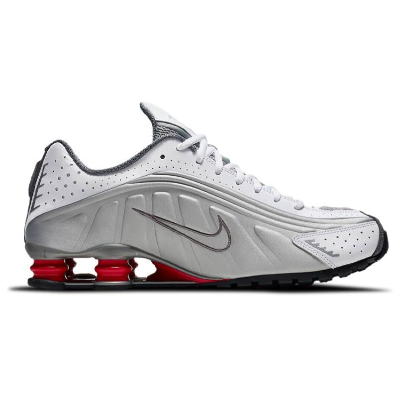 Nike Shox R4 Metallic Silver Comet Red