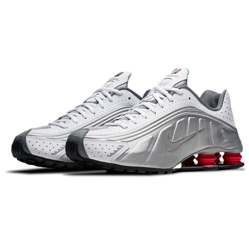 Nike Shox R4 Metallic Silver Comet Red