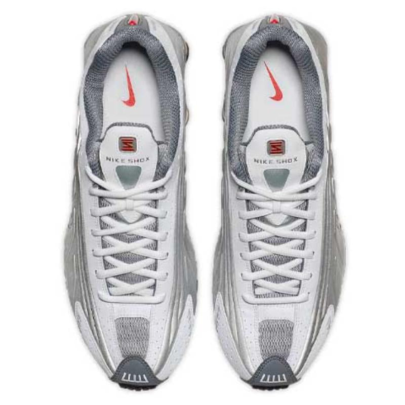 Nike Shox R4 Metallic Silver Comet Red