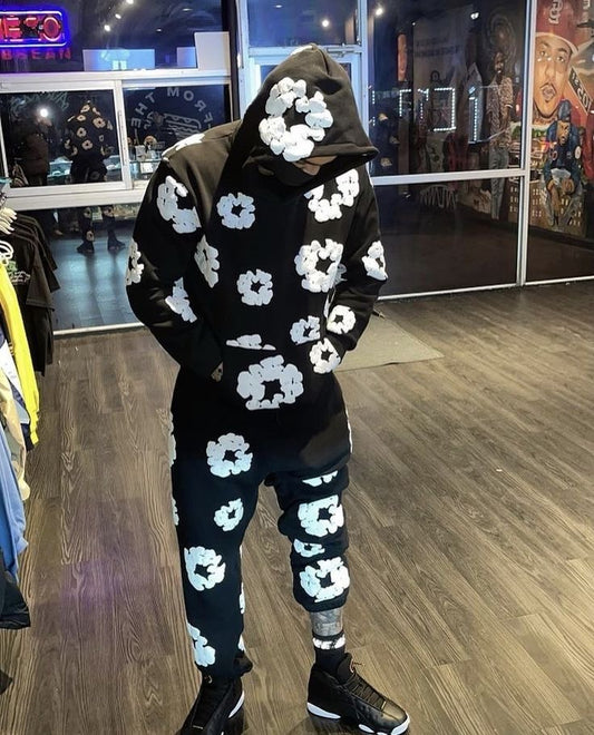 Denim Tears Schwarzes Set