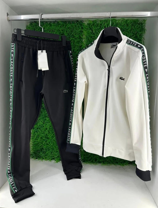 Lacoste Feliratos Fehér Melegítő Szett