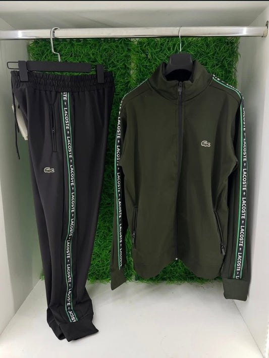 Lacoste Khaki Feliratos Melegítő Szett