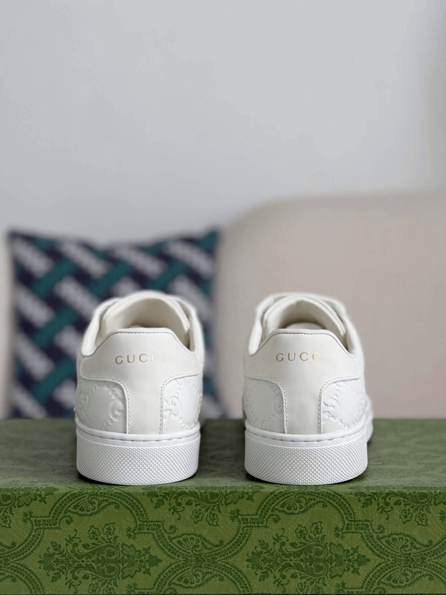Gucci Ace Sneaker – Fehér GG Logós Bőr