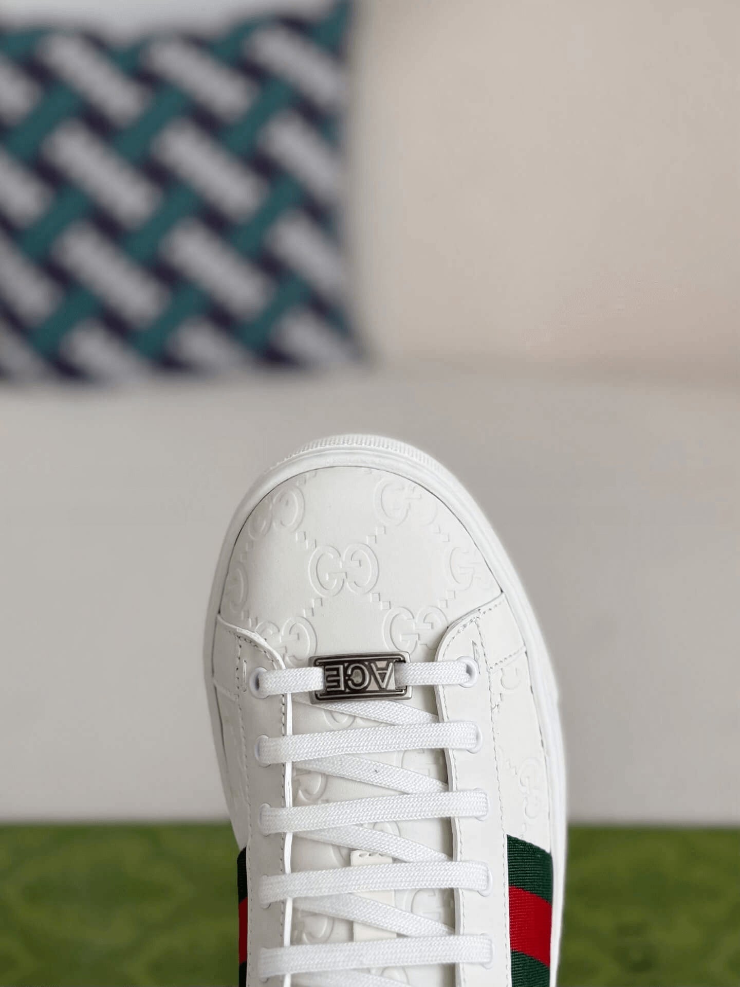 Gucci Ace Sneaker – Fehér GG Logós Bőr