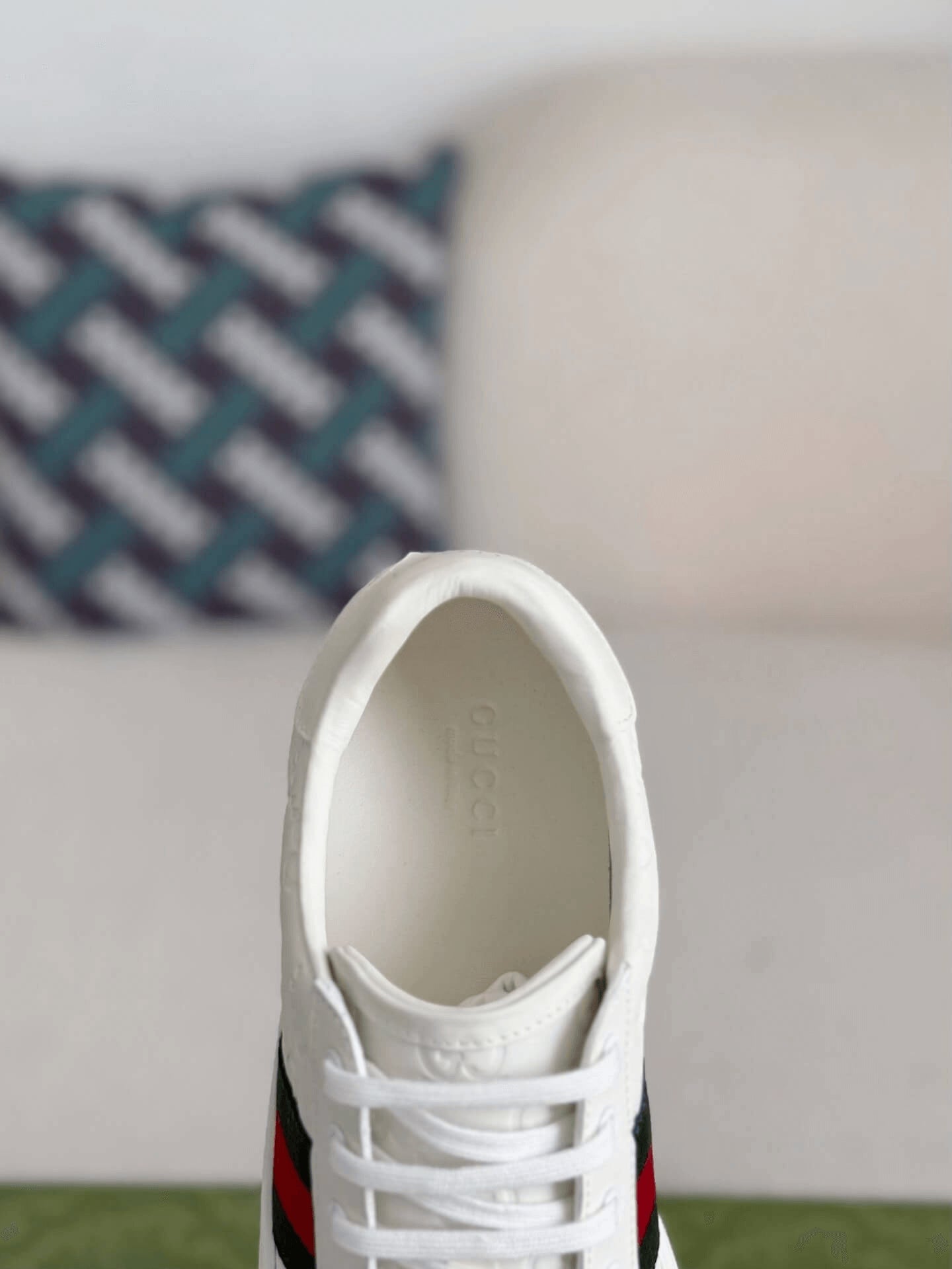 Gucci Ace Sneaker – Fehér GG Logós Bőr