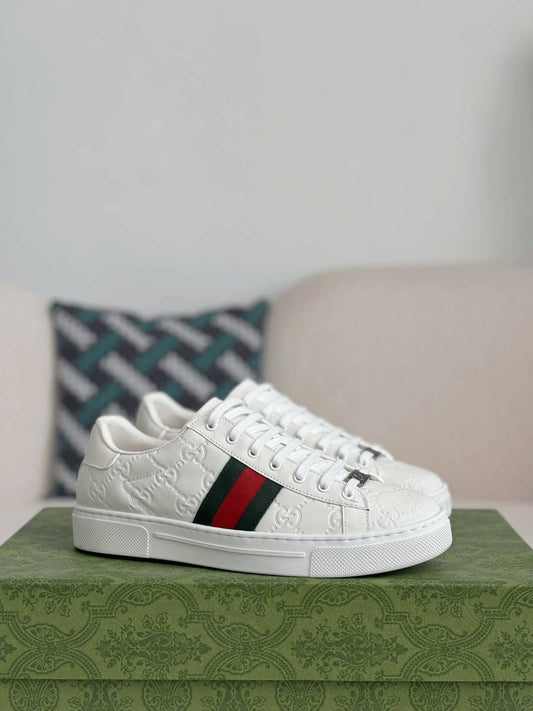 Gucci Ace Sneaker – Fehér GG Logós Bőr