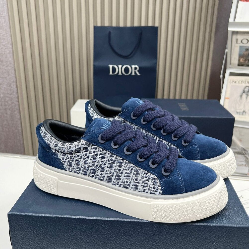 Dior B33 Cipő Sötétkék Ferde Jacquard
