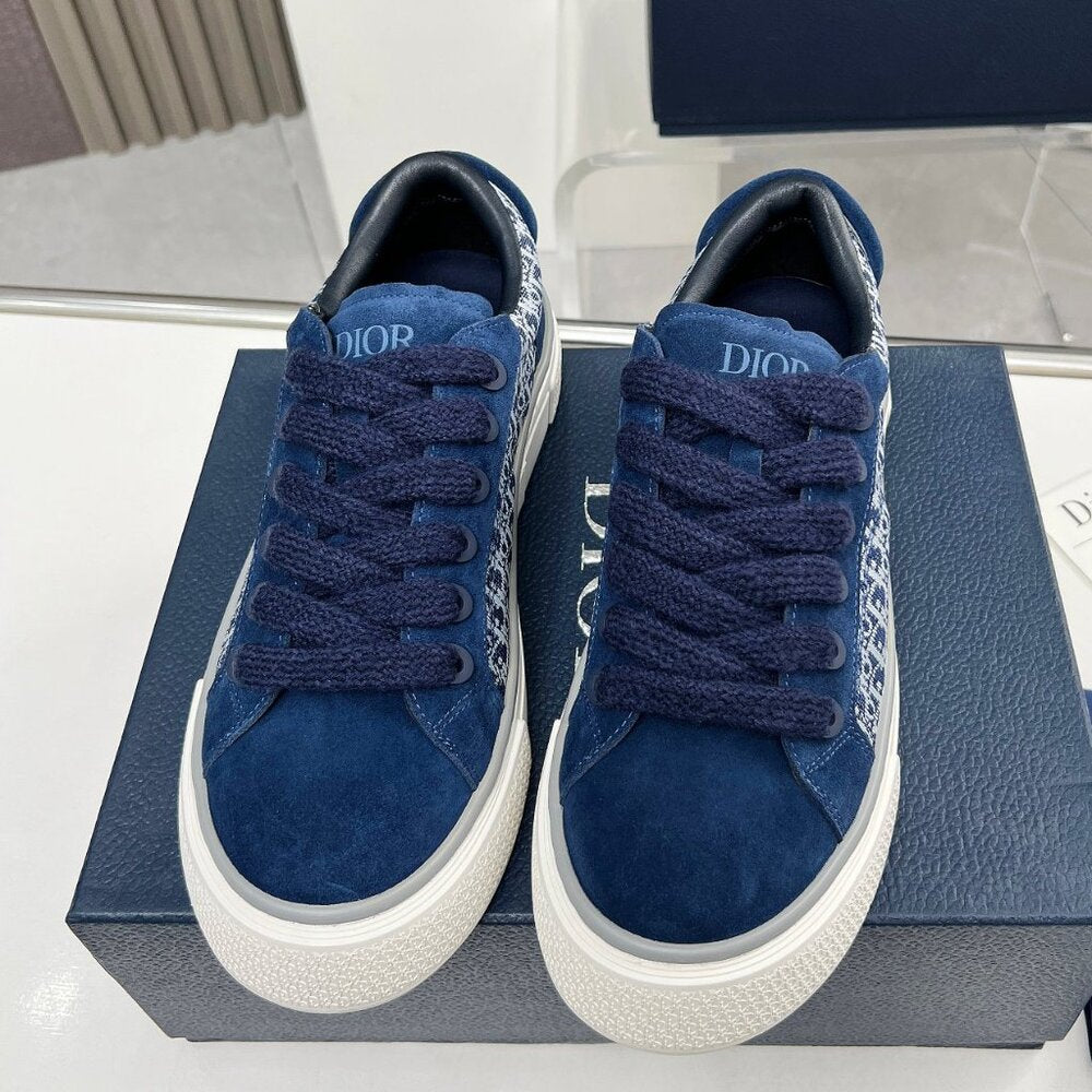 Dior B33 Cipő Sötétkék Ferde Jacquard