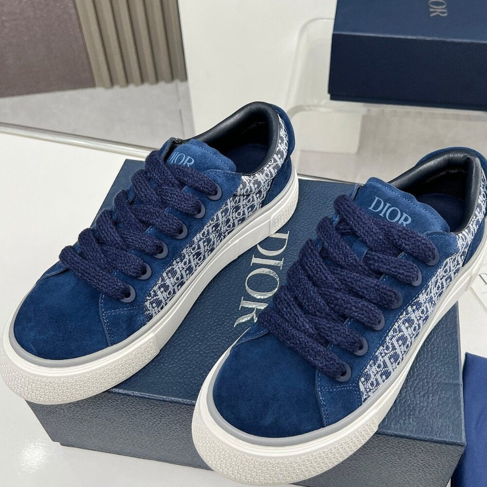 Dior B33 Cipő Sötétkék Ferde Jacquard