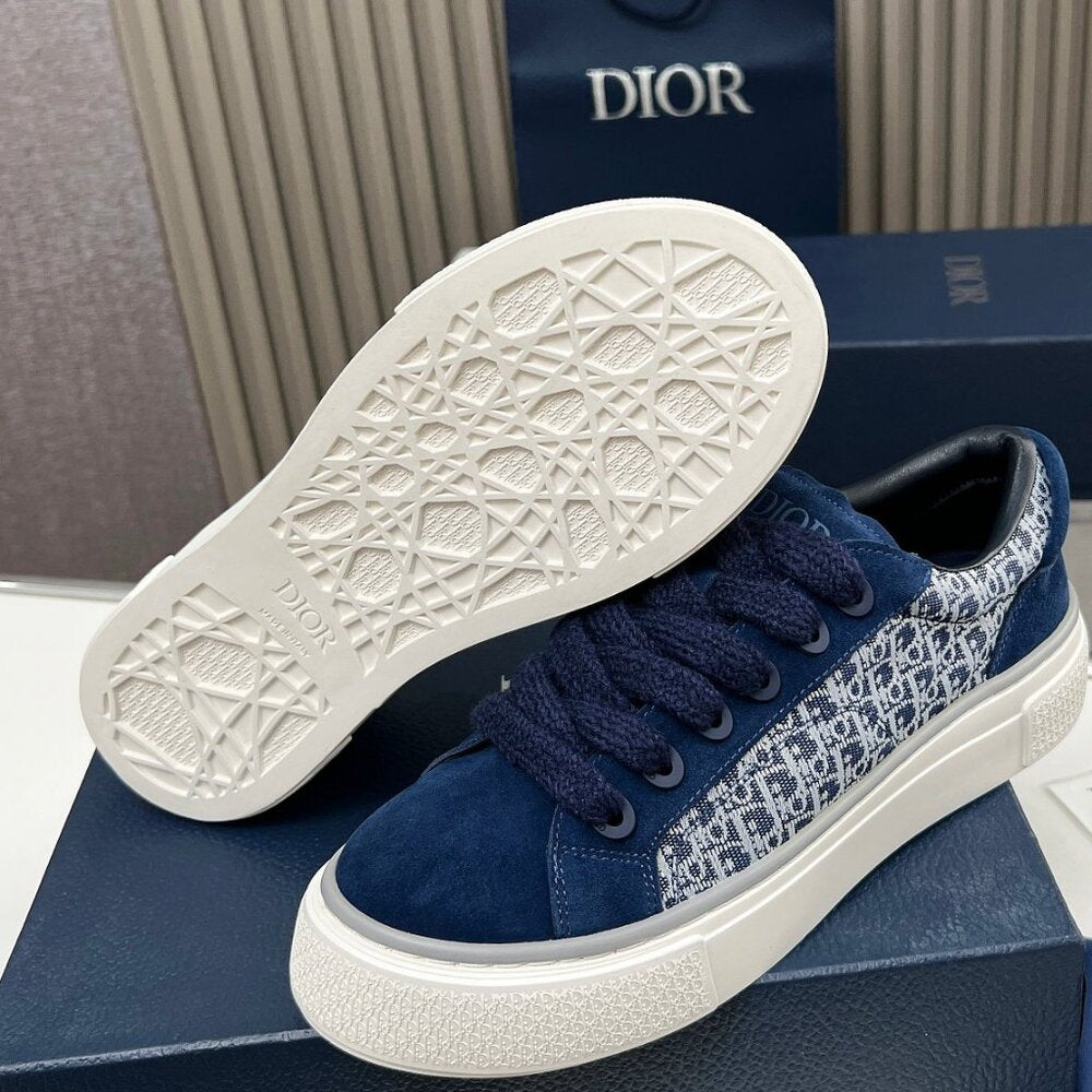 Dior B33 Cipő Sötétkék Ferde Jacquard