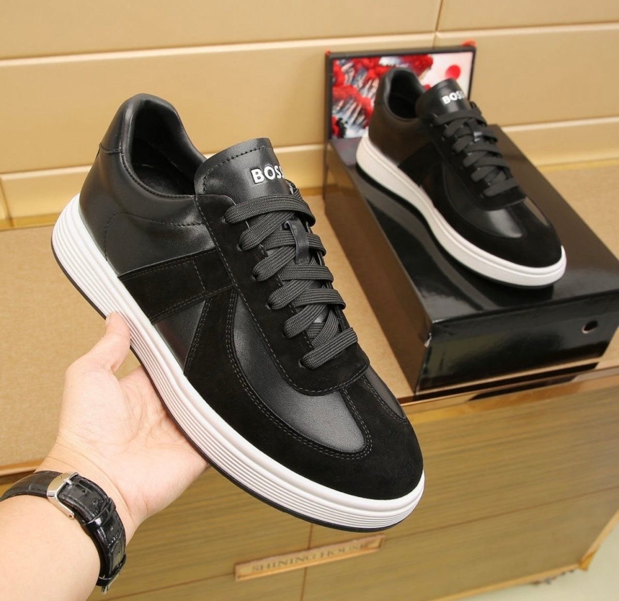 Hugo Boss Kieran – Fekete Prémium Férfi Sneaker