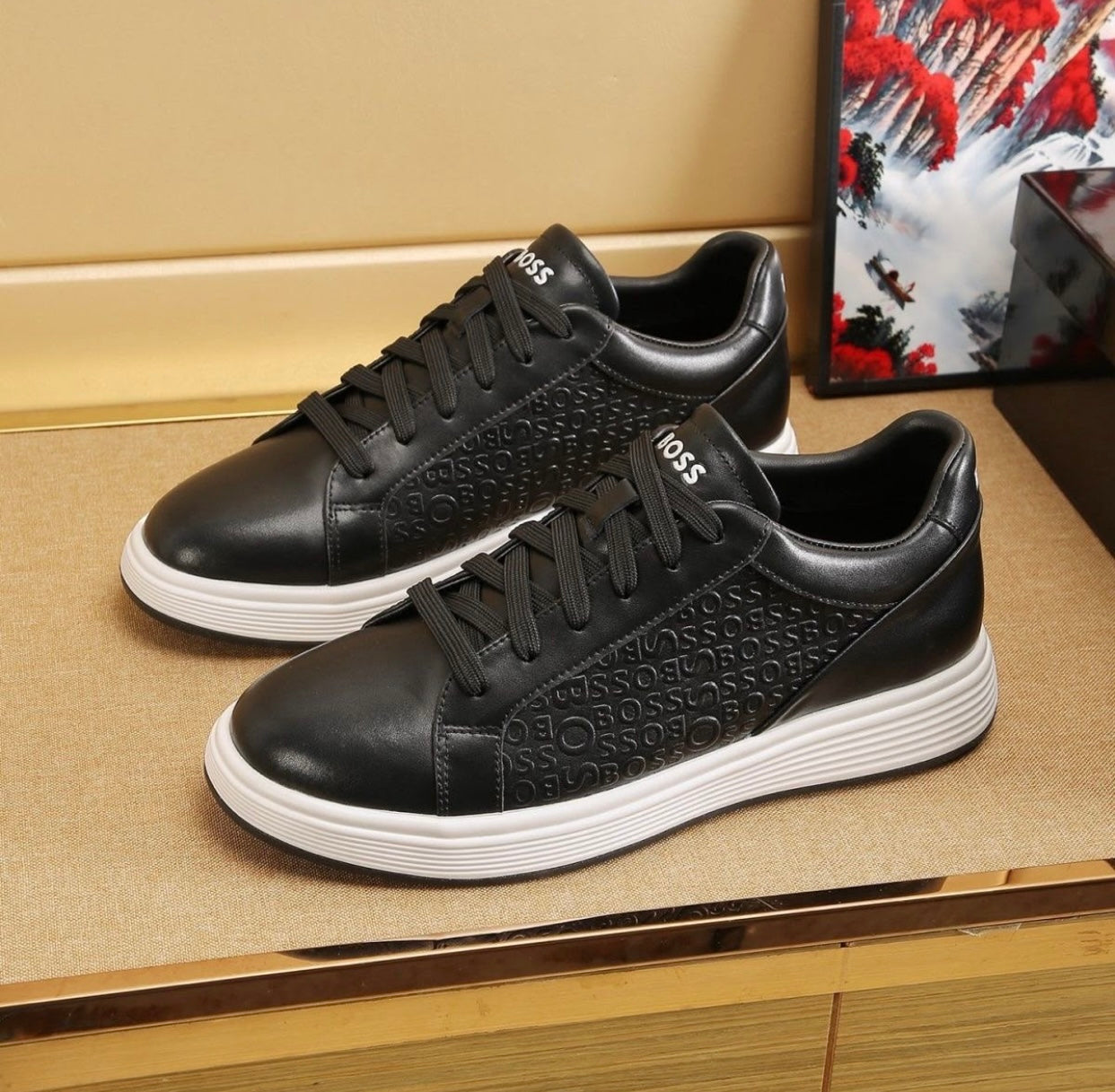 Hugo Boss-Monogram Black White Fűzős