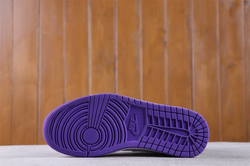 Air Jordan 1 Mid White Black Purple