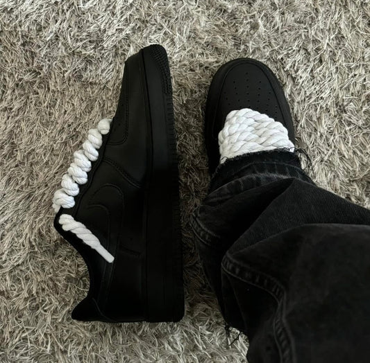 Nike Air Force 1 Rope Lace Schwarz-Weiß