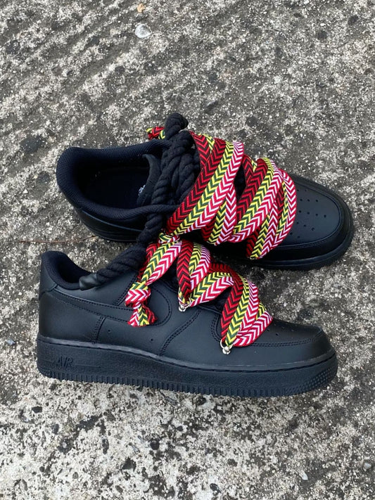 Nike Air Force 1 Schwarz Lanvin Gelb/Rot