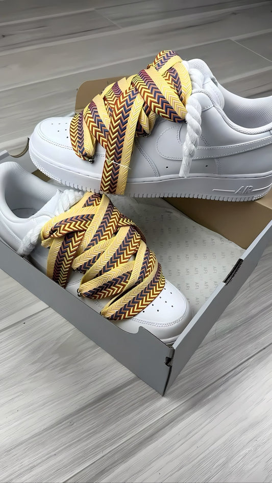 Nike Air Force 1 Weißes Seil Lanvin Gelb