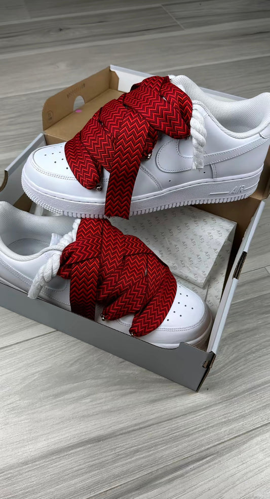 Nike Air Force 1 Weißes Seil Lanvin Rot