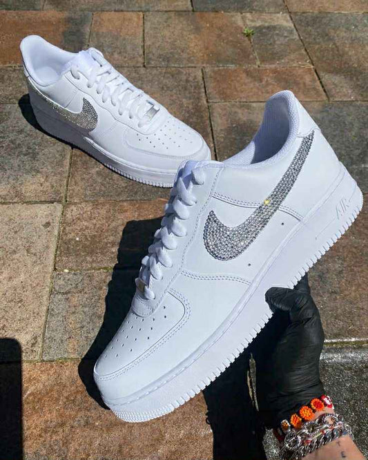 Nike Air Force 1 Weiß-Silberstein Custom
